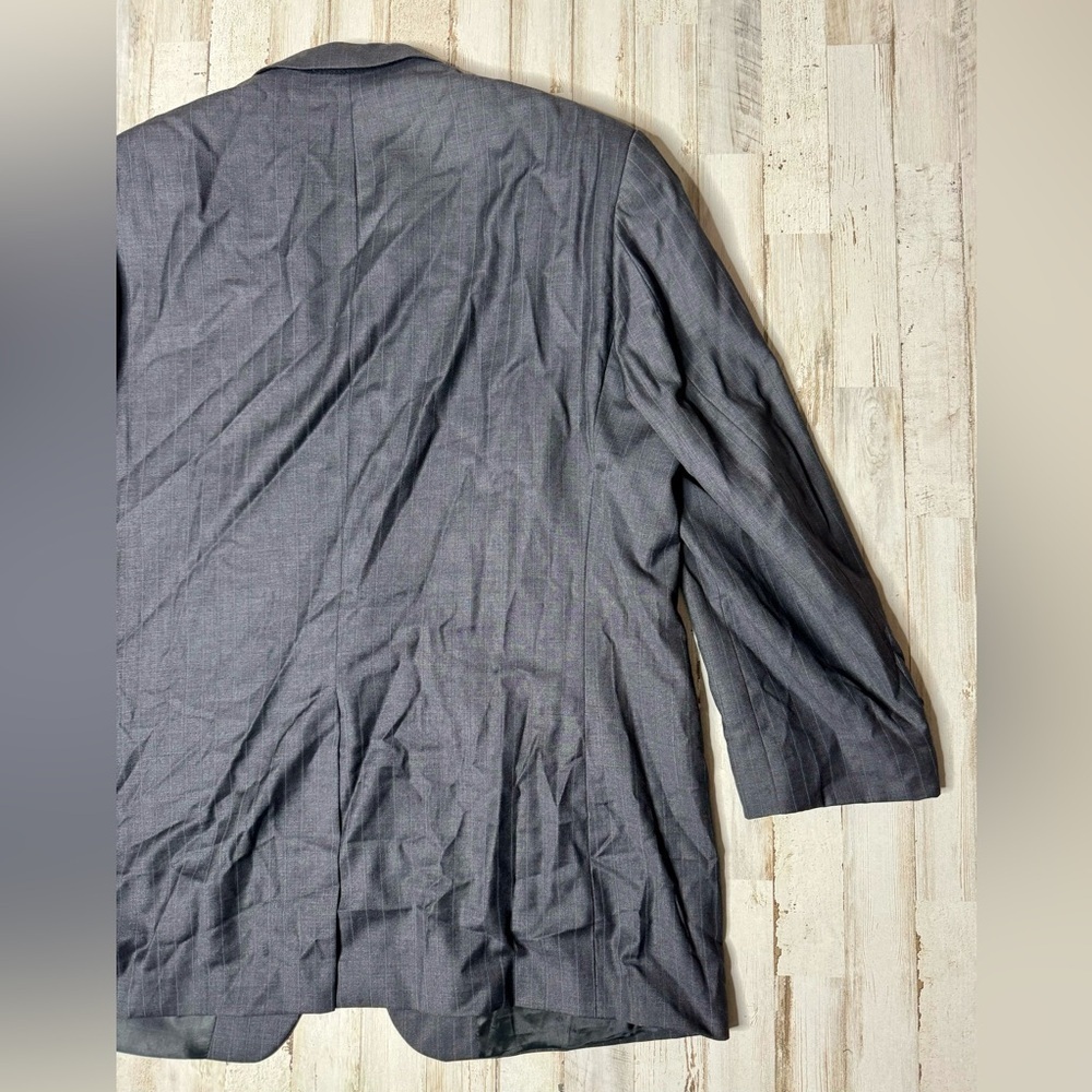 Lauren Ralph Lauren Blazer Jacket Men's 46R Gray Classic Stripe - Picture 7 of 12